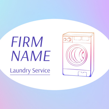 Modèle de visuel Promotion du service de blanchisserie avec croquis - Animated Logo