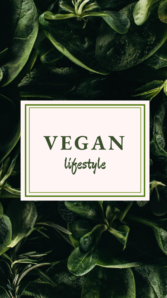 Vegan lifestyle greenery Instagram Story Tasarım Şablonu