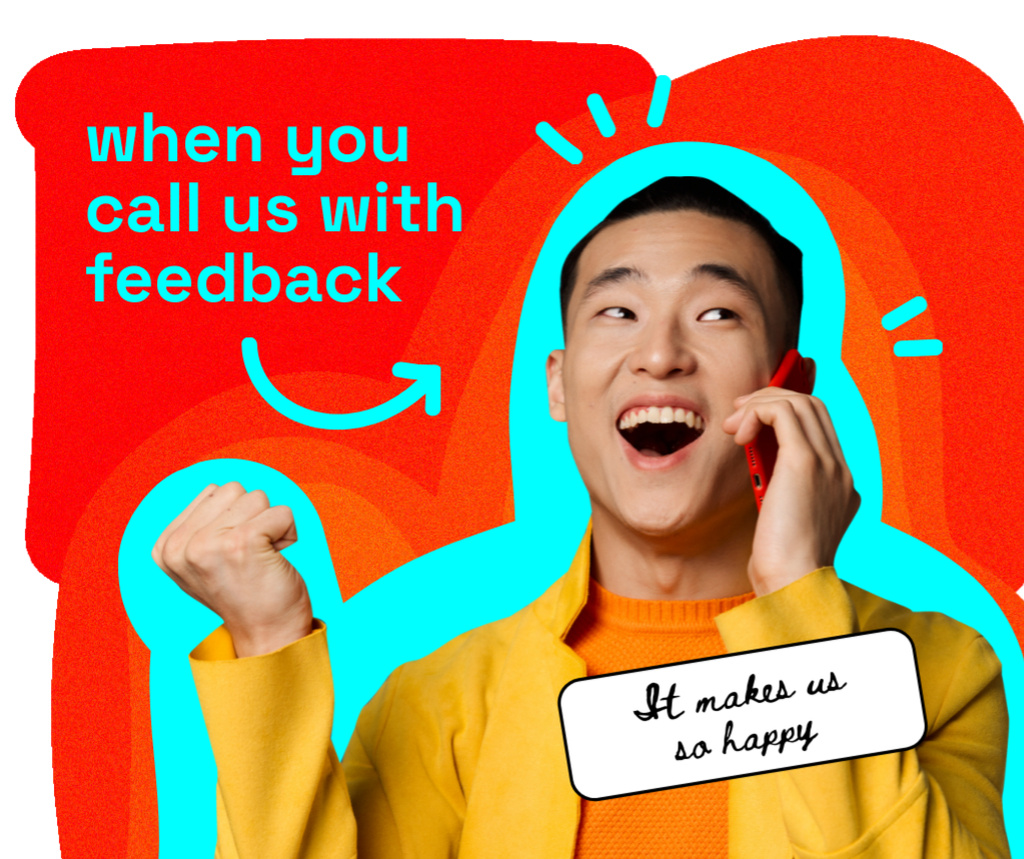 Manager is amused by Feedback Facebookデザインテンプレート