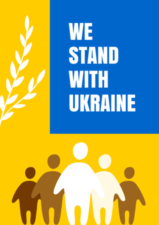 Poster Stand with Ukraine Poster Design Template