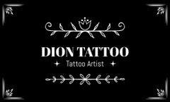 Tattoo Artist Service Promo With Floral Decoration