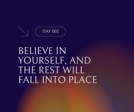 Quote about Believing in Yourself Facebook Design Template