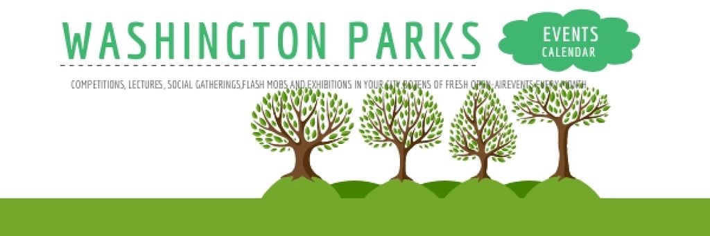 Events in Washington parks Announcement Email header Πρότυπο σχεδίασης