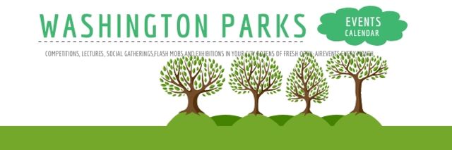 Template di design Events in Washington parks Announcement Email header