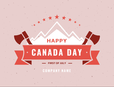 Canada Day Celebration Pink Postcard 4.2x5.5in tervezősablon