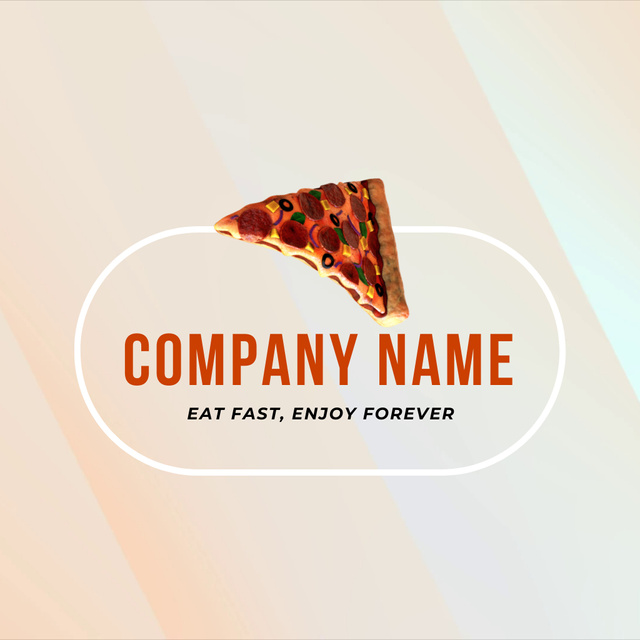 Ontwerpsjabloon van Animated Logo van Casual Restaurant With Pizza Slice Emblem