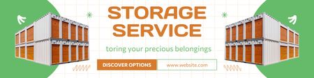 Platilla de diseño Storage Services Ad in Green Twitter