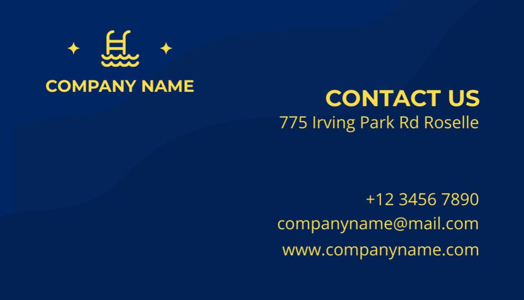 Maintain Your Swimming Pool with Us Business Card US Design Template