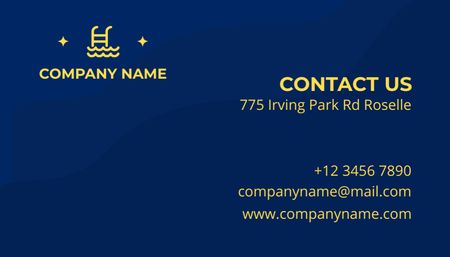 Maintain Your Swimming Pool with Us Business Card US Design Template