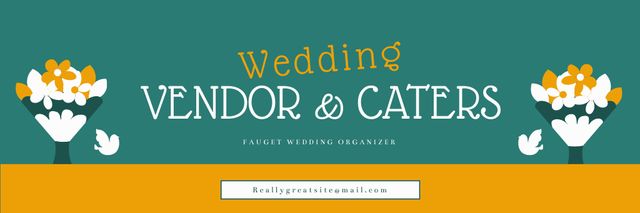 Platilla de diseño Offer of Services of Suppliers and Caters for Wedding Email header