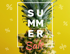 Summer Sale Offer with Tropical Pineapple