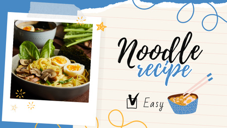 Easy Chinese Noodle Recipe Youtube Thumbnail Design Template