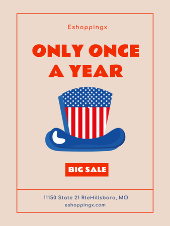 Ontwerpsjabloon van Poster US van Stars and Stripes-besparingen