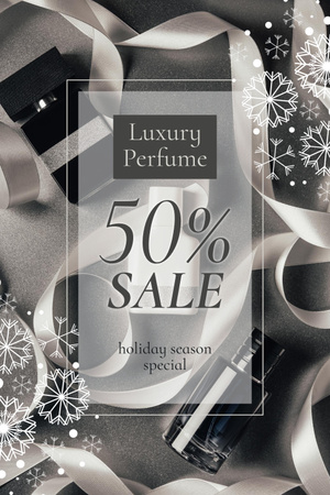 Christmas Discount on Luxury Perfume Pinterest Design Template