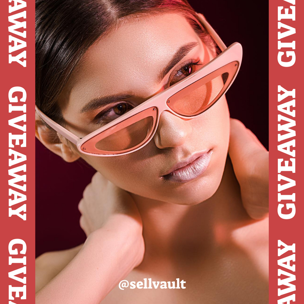 Female Eyewear Giveaway Instagram Πρότυπο σχεδίασης