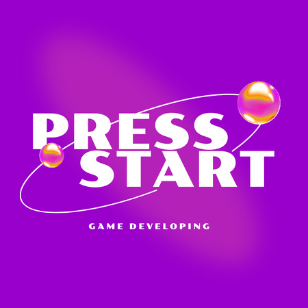 Game Developing Studio Emblem Logo Design Template