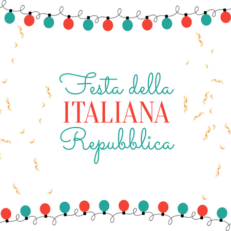 Plantilla de diseño de Festival del Día Nacional de Italia Instagram 