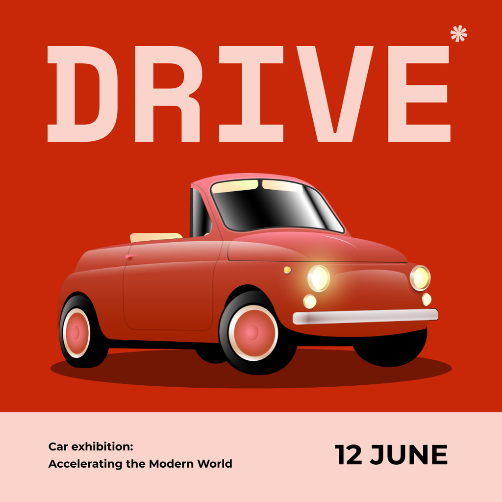 Car Exhibition Ad Instagram Design Template