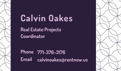 Real Estate Coordinator Ad with Geometric Pattern in Purple