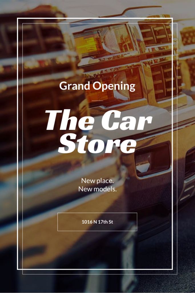 Plantilla de diseño de Car store grand opening announcement Tumblr 