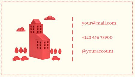 Houses Building and Renovation Services Offer Business Card US Design Template