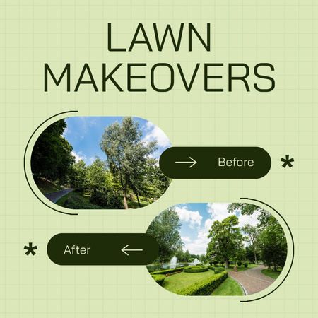 Before & After Landscape Makeover Package Instagram Design Template