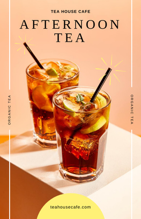 Offer of Afternoon Tea Recipe Card Design Template