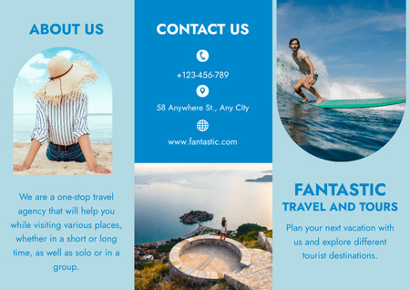 Fantastic Travel Agency Service Offer Brochure Design Template