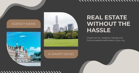 Platilla de diseño Real Estate Without The Hassle Facebook AD
