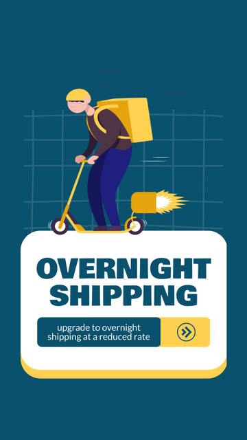 Designvorlage Overnight Urban Shipping für Instagram Video Story