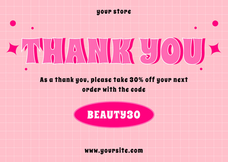 Thank You for Choosing Our Salon Card Design Template