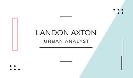 Designvorlage Urban Analyst Contacts on White für Business card