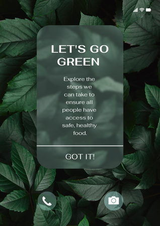 Modèle de visuel eco concept avec plante verte - Poster