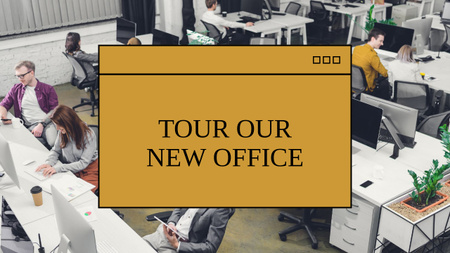Tour of Our New Office Space Youtube Thumbnail Design Template