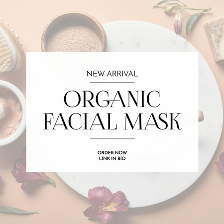 Promotion New Arrival Organic Face Masks Instagram Πρότυπο σχεδίασης