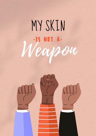 Platilla de diseño Protest against Racism Poster