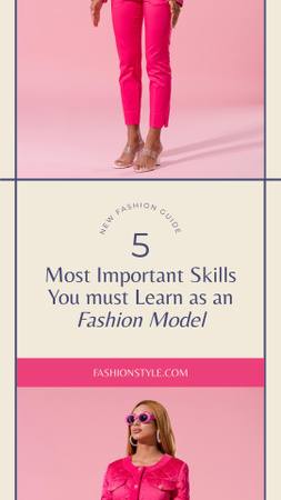 Designvorlage Die wichtigsten Fähigkeiten für Models für Instagram Story