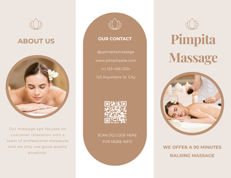 Massage Offer at Spa Center Brochure 8.5x11in Design Template