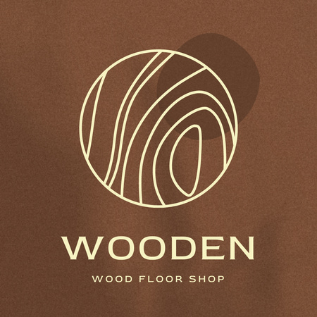 Plantilla de diseño de Emblema de la tienda de pisos de madera Logo 