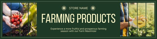 Farming Products Collected with Love Twitter Design Template
