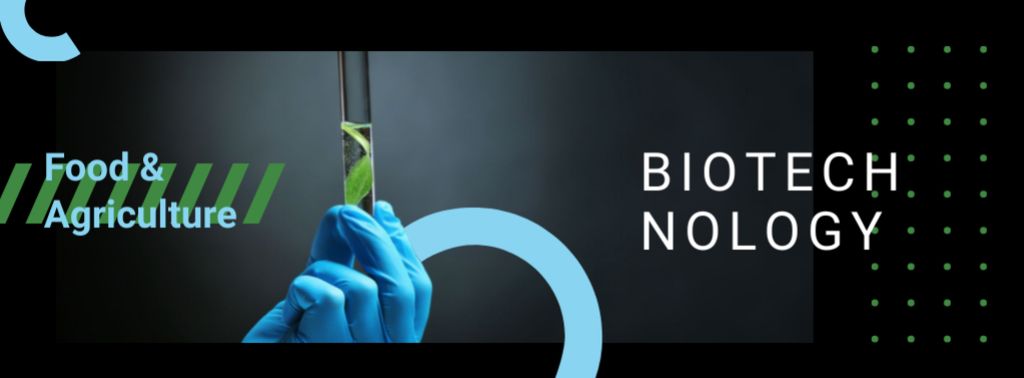 Modèle de visuel Scientist holding test tube with plant - Facebook cover