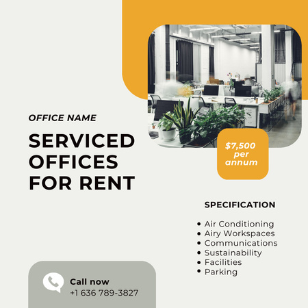 Services of Commercial Properties to Rent Instagram Design Template