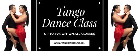 A tangó tánctanfolyam népszerűsítése Facebook cover tervezősablon