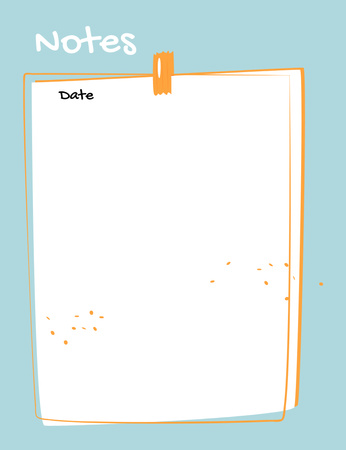 School and Study to Do List Blue Notepad 107x139mm Design Template