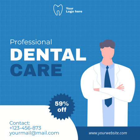 Discount Offer on Dental Care Animated Post Design Template