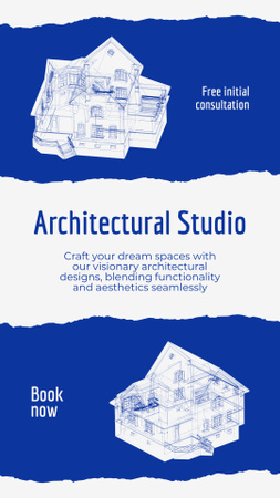 Modèle de visuel Annonce de services de studio d'architecture - Instagram Story