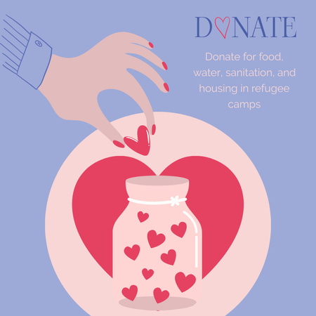 Blood Donation Center Instagram Design Template