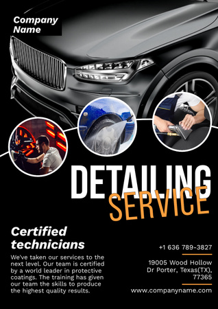Car Detailing Services Poster Design Template