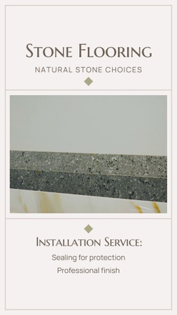 Natural Stone Flooring With Installation Service Instagram Video Story Design Template