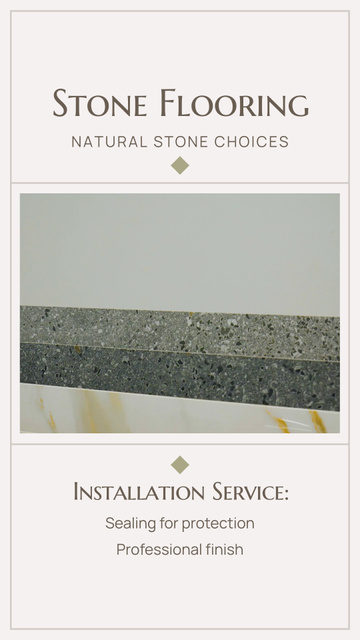 Natural Stone Flooring With Installation Service Instagram Video Story Tasarım Şablonu
